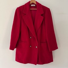 Vintage Forecaster of Boston Red Wool Blend Womens Peacoat Size 11/12