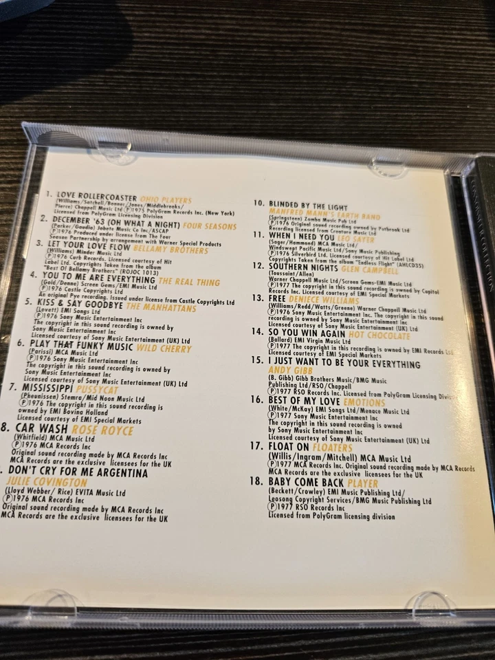 25 Years Of Number 1 Hits - Vol. 4  /  1976  -  1977 | Samspler CD |  Sehr gut - Bild 2 von 4