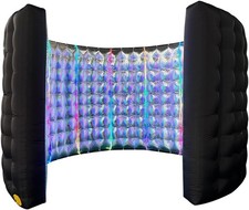 360 Photo Booth Backdrop, 11FT Inflatable Photo Booth Wall Light, Photo Booth
