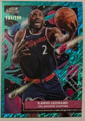 2025-26 Topps Cosmic Chrome Aqua Equinox Refractor #83 KAWHI LEONARD /199