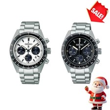 Hot Seikos White/Black Dial Stainless Steel Strap Watch Men Wristwatches Gift