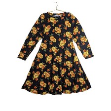 Dress XL-XXL buttery soft, warm and cozy stretch Thanksgiving dress mum flowers