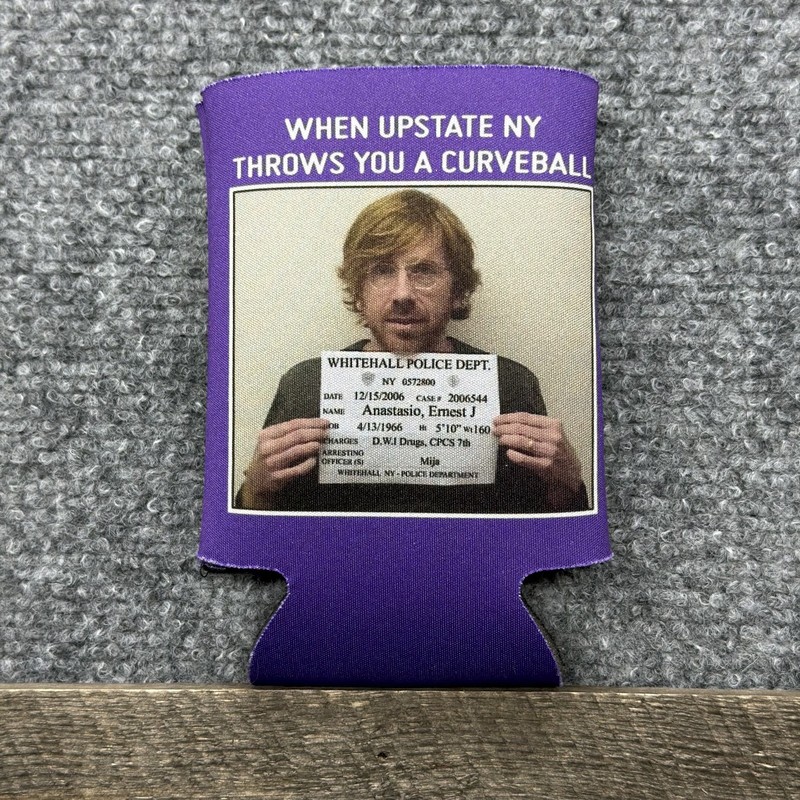 Phish Curveball Purple Koozie Custom Trey Anastasio Mugshot Meatstick Rare