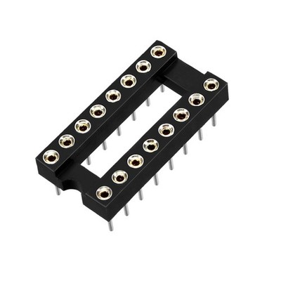 2pcs. Step 2.54mm 7.6 Step Row 2 Row 16 Pin Round Dip Welding Chip IC Ad