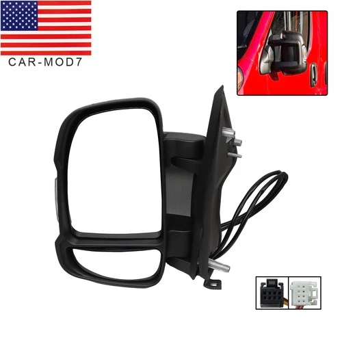 Mirror LH For 2014-21 Ram ProMaster 1500 2500 3500 Manual Adjust w/ Signal Light