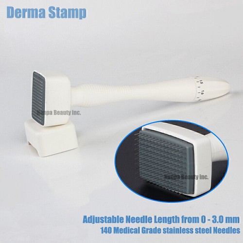 Timbro Derma 140 Pin Regolabile Acne Rughe Smagliature Rimozione Pelle Terapia - Foto 3 di 12