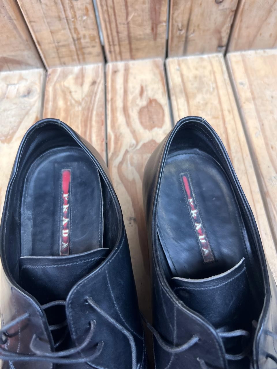 Prada black men's Lace up casual leather dress shoes size uk 9 E us 10 thumbnail 13