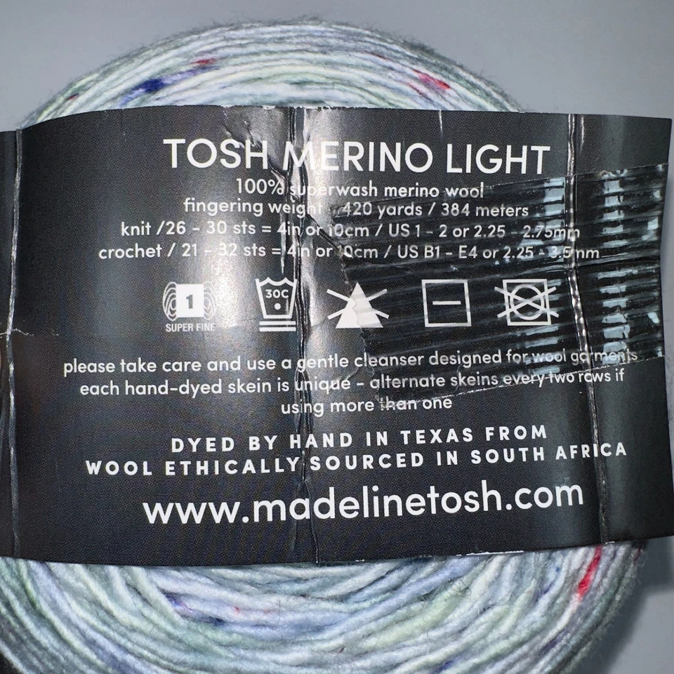 Madelinetosh Tosh Merino Light - Blue Atmosphere Fingering 1-Ply Hand Dyed - Image 4 of 4