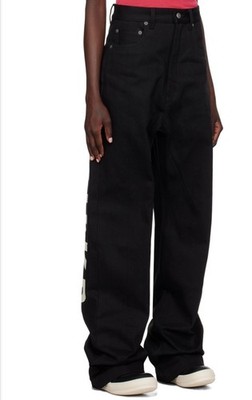 Rick Owens SSENSE Exclusive Black KEMBRA PFAHLER Edition Wide-Leg Jeans