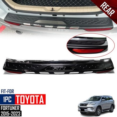 Bumper Rear Step Scuff Plate Cover Logo Chrome For Toyota Fortuner SUV 2015-2023