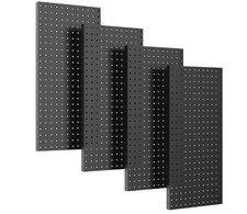 4 paneles metálicos perforados para pared, ideales para guardar herramientas en
