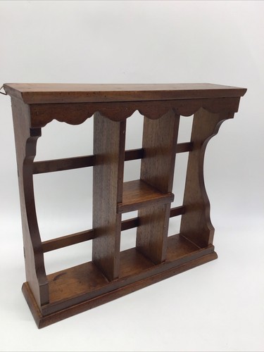 Vintage Wooden Wall Shelf Curio Trinket Display