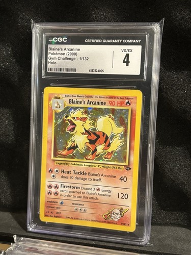 Blaine's Arcanine (Unlimited) graded CGC 4 for sale on eBay