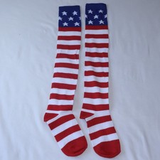 Unisex Adults Socks American Flag Pattern Red White and Blue