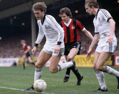 #ad Ipswich Town defenders Terry Butcher Frans Thijssen under pressure Old Photo AU $9.00