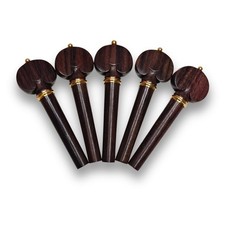 Aruj Musical Heart Model Violin Pegs Set of 4-Golden Ring  Ball Ebony rosewood