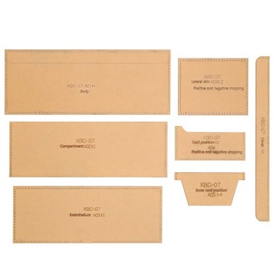 7x Acrylic Template Wallet Sewing Leather Luggage Pattern Making Cutting Mou SET