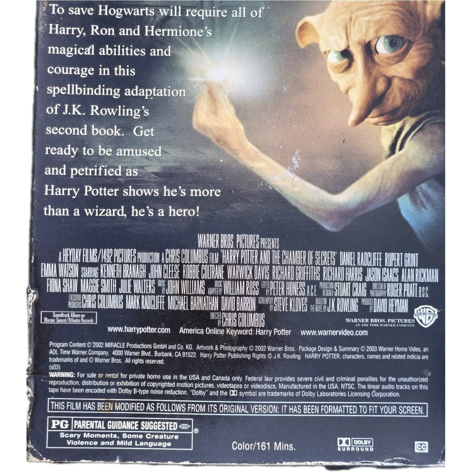 Harry Potter and the Chamber of Secrets (VHS, 2002) - Image 4 of 4