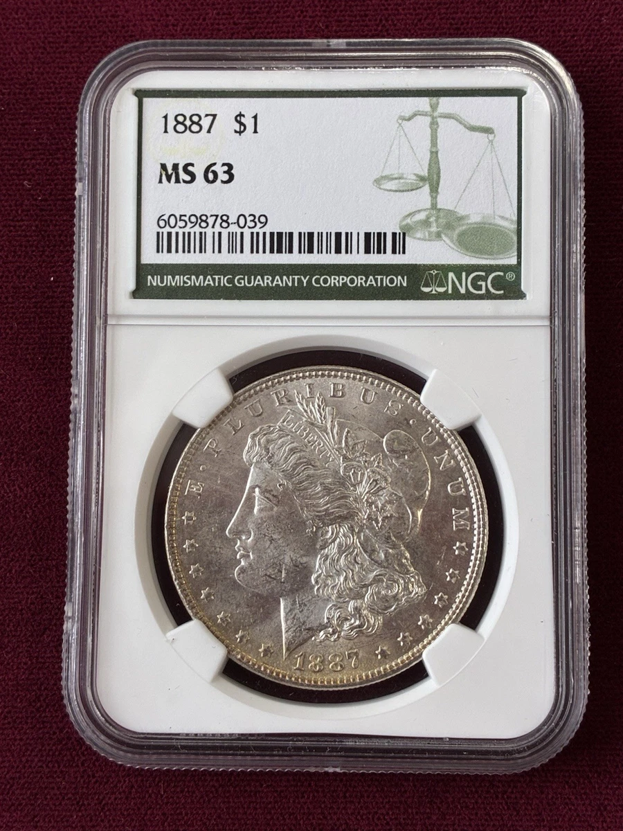 K*様 1887 Morgan Dollarモルガンダラー銀貨 MS63 PCG MS 63 Graded 1887 Year Morgan US Dollars (1878-1921) for sale | eBay