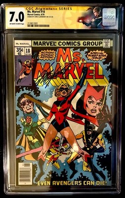 Marvel Comics Ms. Marvel #18 CGC 7.0 SS Signed Chris Claremont 1978