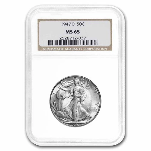 1947-D Walking Liberty Half Dollar MS-65 NGC