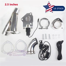 2.5" Stainless Electric Exhaust Valve Y Pipe Control Motor Kit w/ Manual Switch