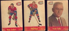 1955-56 PARKHURST MONTREAL CANADIENS FRANK SELKE #68 + 2 LOT GRADE P-F-GOOD-E