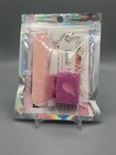 Pink/Gold Leopard Print Bow 3D Square Medium Press-On Nails Set, Glue Included — photo 5