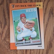 Topps 1990 Johnny Bench #664 Turn Back The Clock Reds Baseball Base Set Card