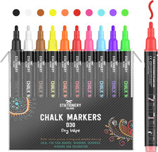 Chalk Markers, Dry Erase Liquid Chalk Marker Pens Erasable for Chalkboards, Sign