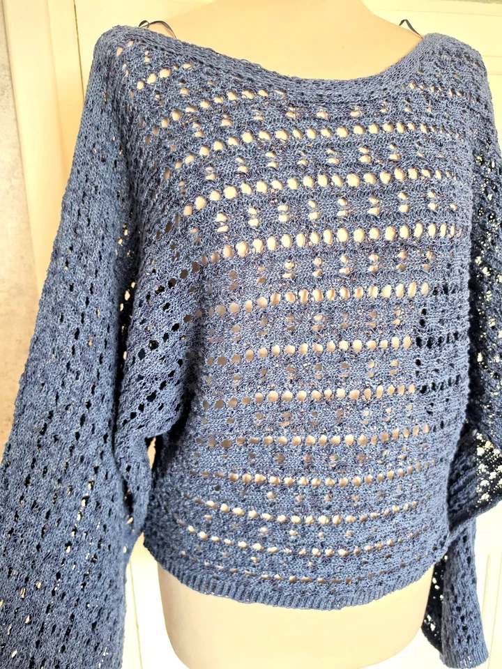 PULL AJOUREE DECONTRACTE ZARA TAILLE L NEUF - Photo 2/3