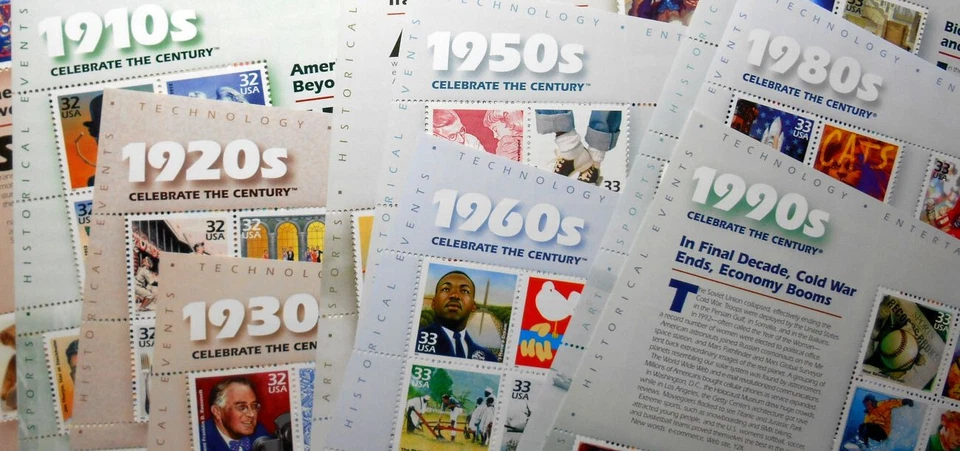 1998 CTC Celebrate the Century Sc 3182-3191 set of 10 MNH sheets of 15 CV $123 - Image 2 of 4