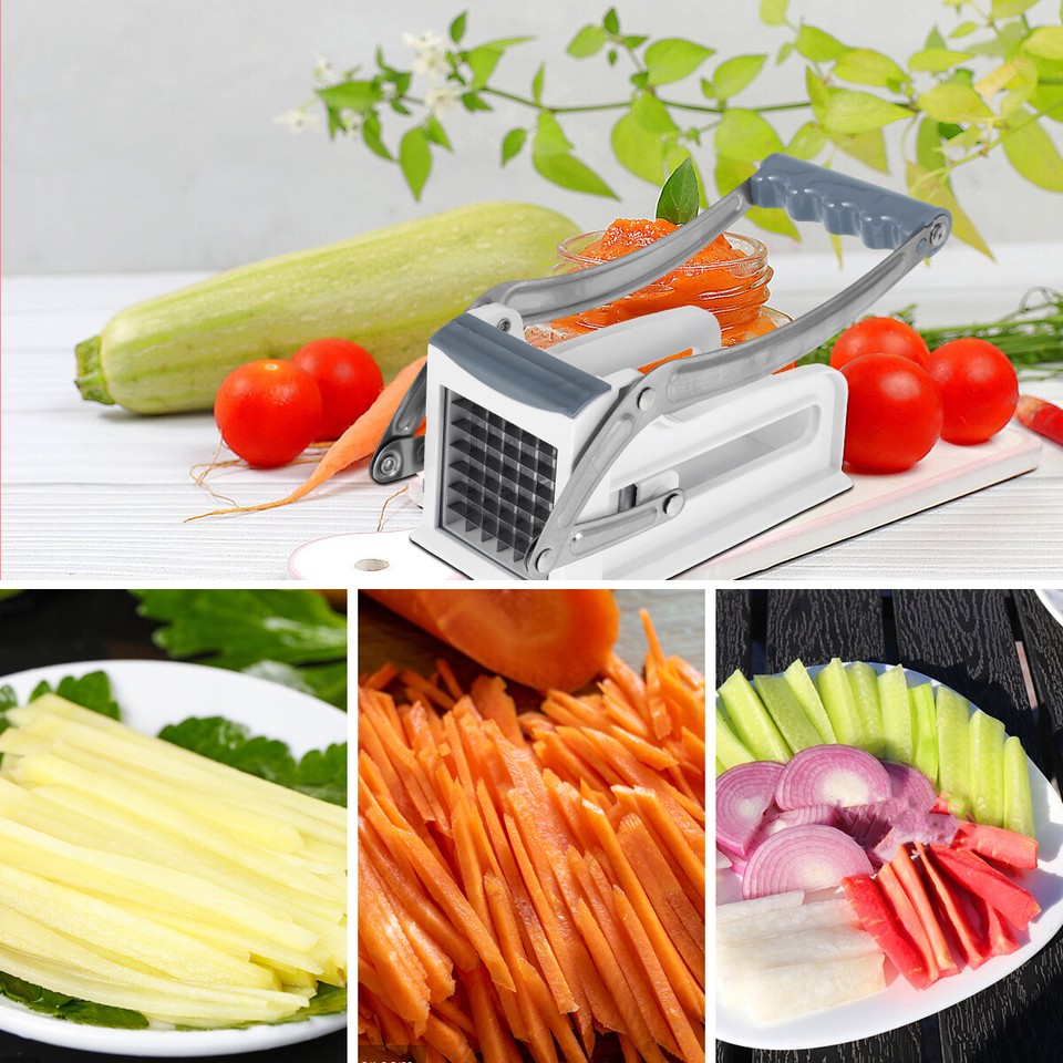 French Fry Cutter Stainless Steel Potato Chipper Fast Cutting Potato