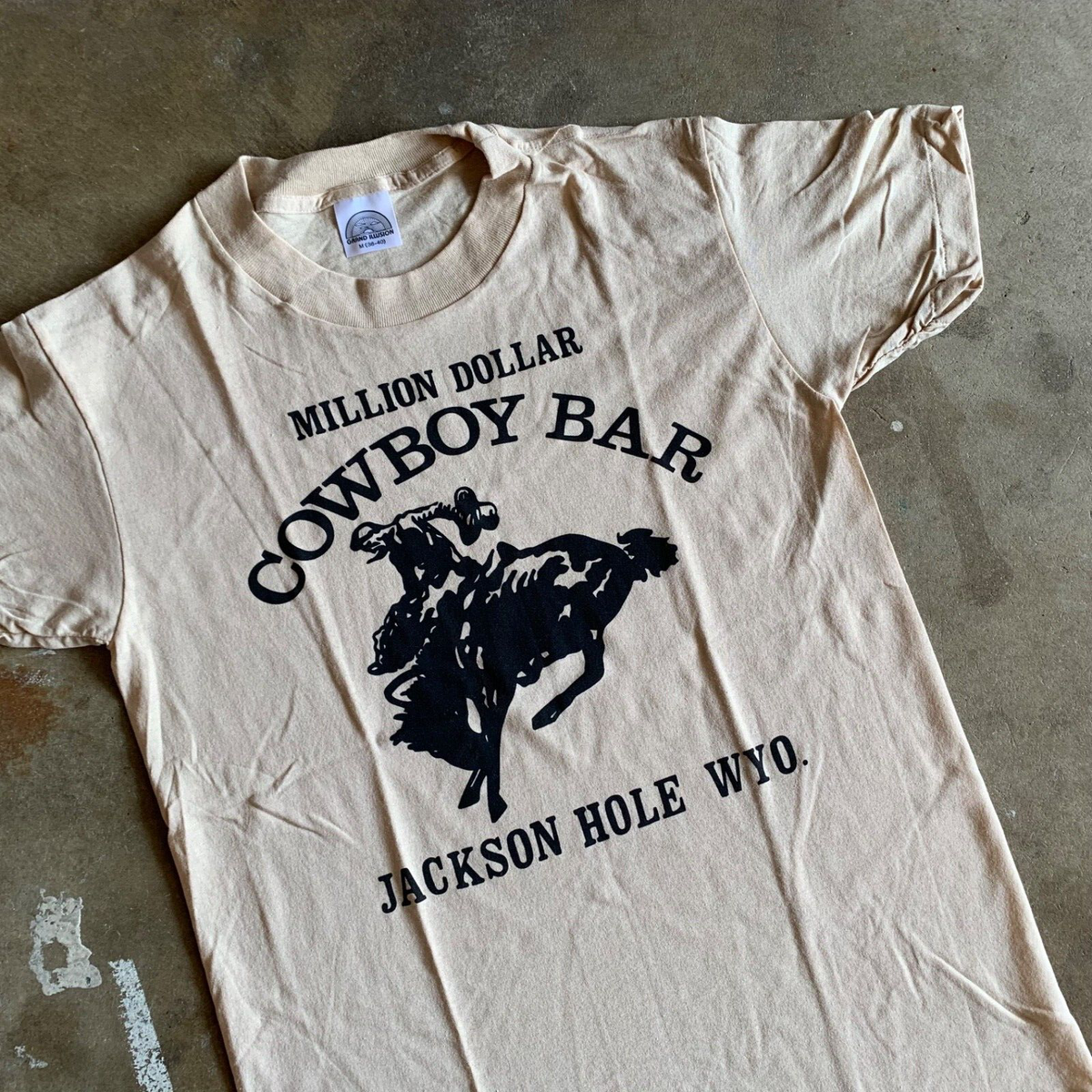 1980s VINTAGE 80s MILLION DOLLAR COWBOY BAR T-SHIRT JACKSON HOLE 
