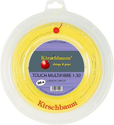 Kirschbaum TOUCH MULTIFIBRE 16 1.30mm (Natural) 200m 660ft Reel Tennis String