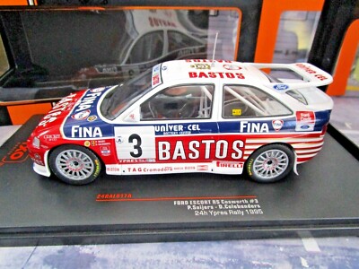 Voiture De Rallye Ford Escort RS Cosworth Ypres 1995 - Modèle Réduit 1/18 Par Ixomodels