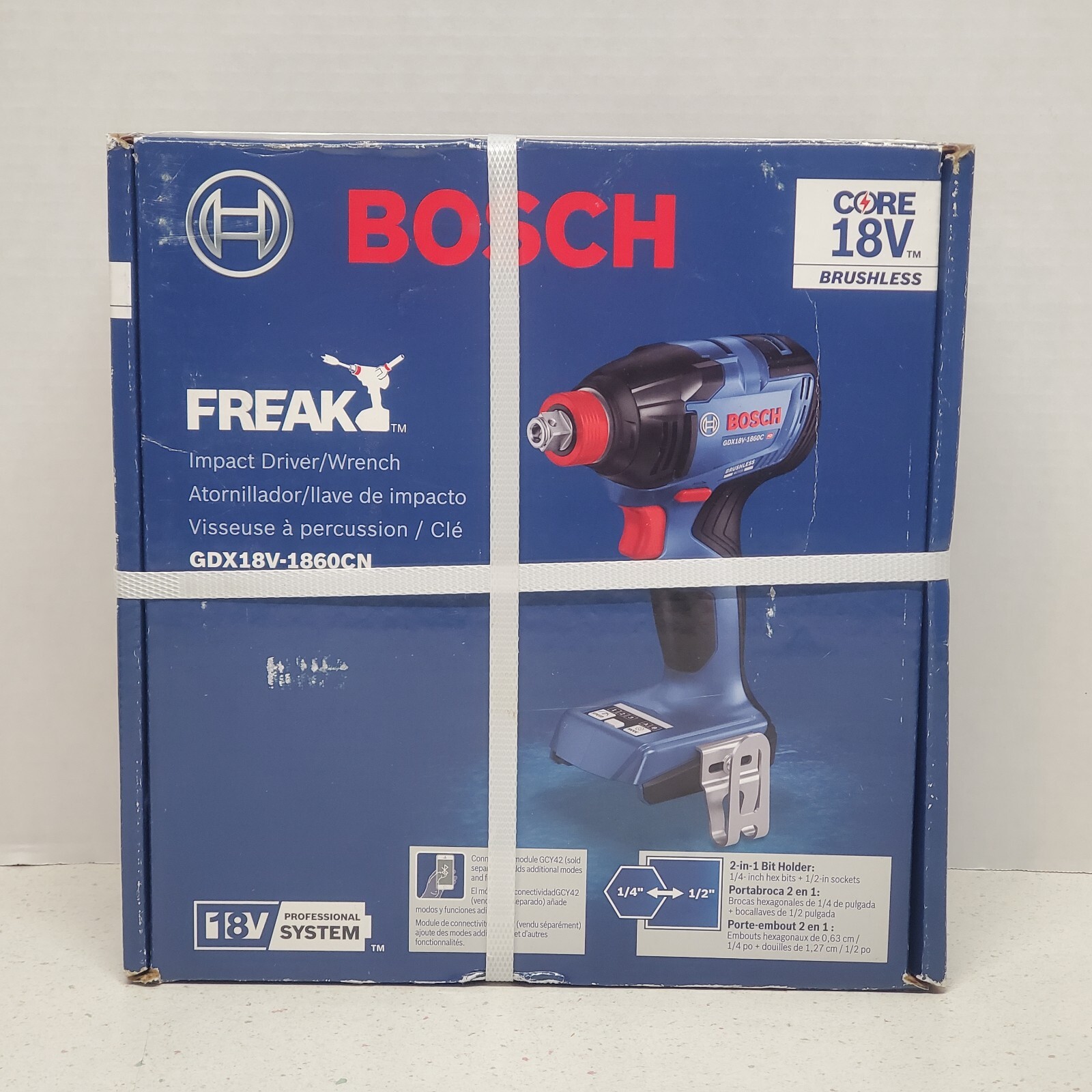 Bosch 18V Impact Driver 21 1/4" and 1/2" Bare Tool GDX18V1860CN *NEW