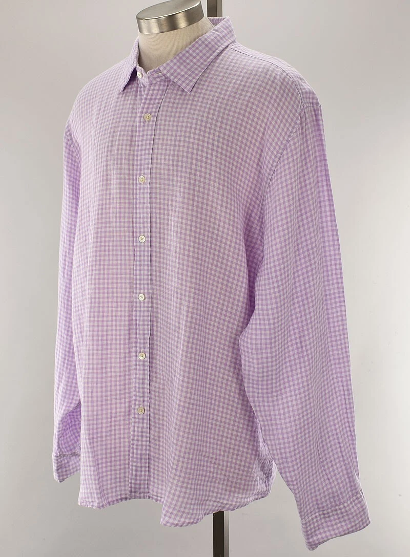 THE MENS STORE Orchid Purple GINGHAM Regular Fit Long Sleeve Linen Shirt XXL NWT
Opens in a new wind