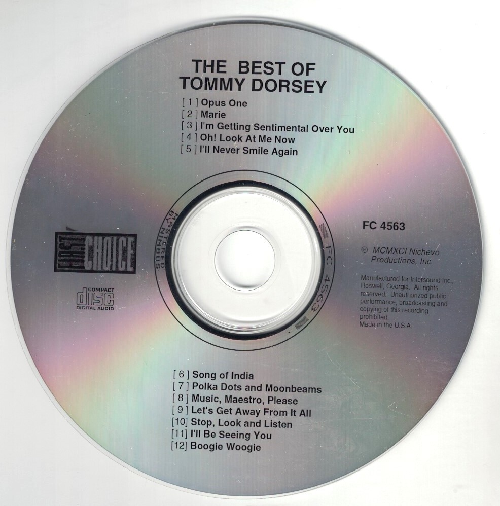 The Best of Tommy Dorsey - 1991 Audio CD - First Choice / FC 4563