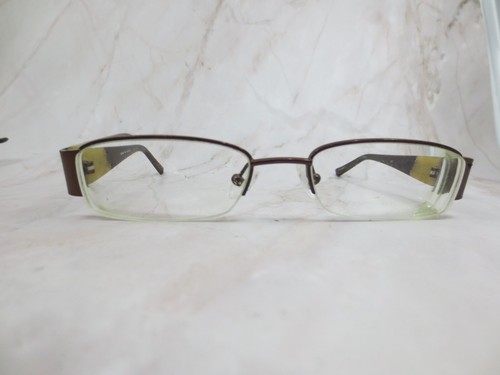 salsa Eyeglasses Frame SA0009-BR Women's Brown Metal Square Half Rim 50-18-135