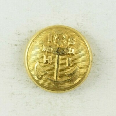 1870s I.S.H.I. Anchor Shipping Steamship Button Original 3 E5BT