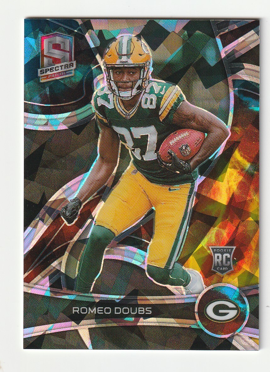2022 Panini Spectra Astral Cracked ICE Prizm Romeo Doubs /40 RC #174 Packers