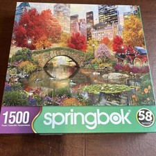 Springbok's 1500 Piece Jigsaw Puzzle Central Park Paradise - Made in USA EUC