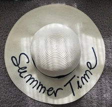 Summertime Womens White 100% Paper Beach Hat