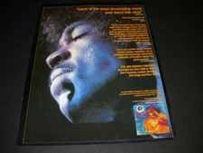 JIMI HENDRIX some of most devastating music ever burnt... 1982 Promo Poster Ad 