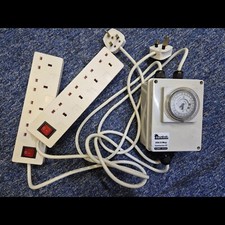 Eurotech 26a 8 Way Contactor Timer Switch Box 8 Plug Sockets - Hydroponic Light