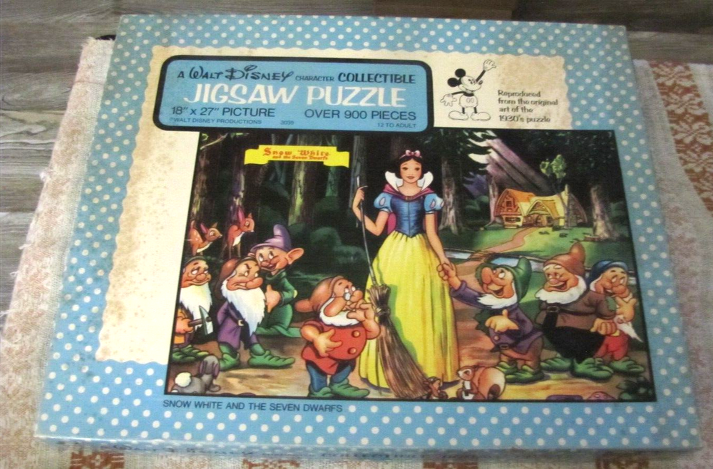 Vintage Walt Disney Character Puzzle Repro from Original 30's Art 900 pcs.  3039