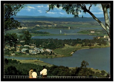 Vintage Postcard RPPC - View from Black Mountain overlooking Canberra, A.C.T.