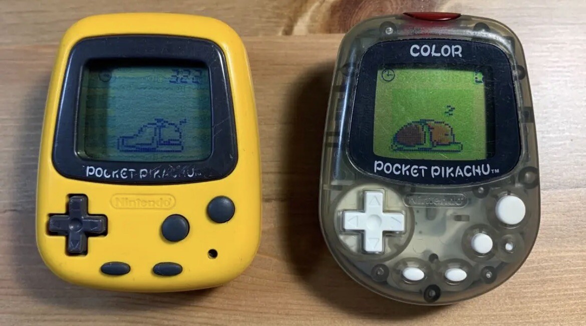 NINTENDO Pocket Pikachu Color Yellow & Clear 2 set Pedometer