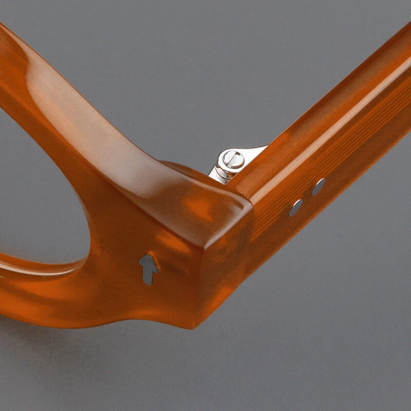 Anteojos retro redondos de acetato para hombres mujeres gafas clásicas monturas gruesas Foto 4 de 4